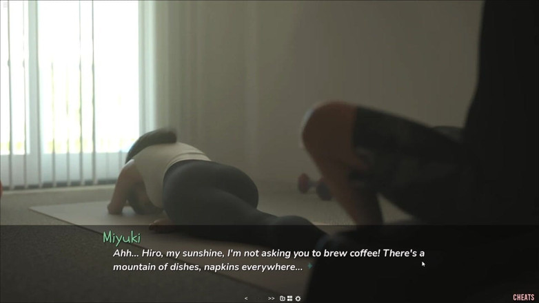 Future Money Man: Japanese Stepmom Doing Yoga and Showing Her Boobs Cleavage