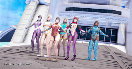 3D-Hentai Games: Red velvet - thoát y màu đỏ Dva Mercy Pharah Mei Symmetra...