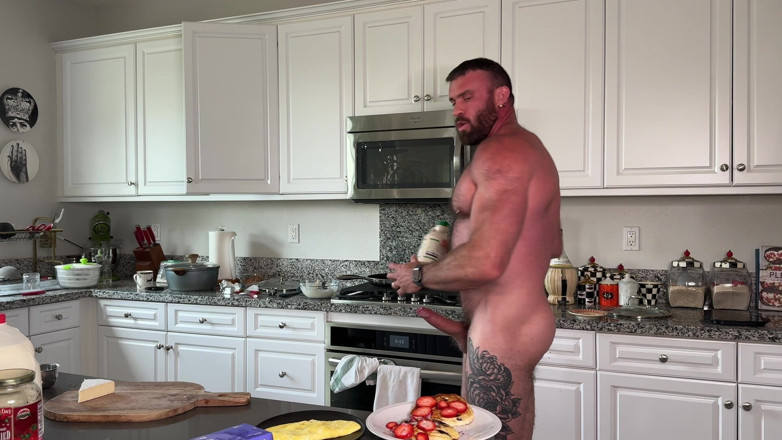 Huge Ajax: Sexy Chef Cooks with a Boner and Cups