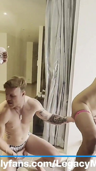 Threesome Tow Sexy Stunning Big Tits Big Cock Fucking Outdoor with Lucky Guy