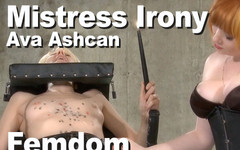 Picticon bondage and fetish: Meesteres ironie & Ava Ashcan femdom bondage hete wax climax GMWL2310