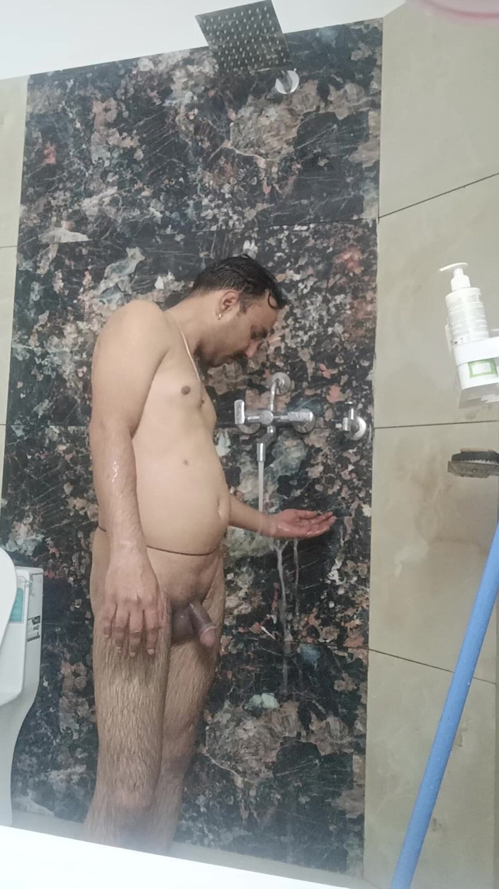 Rajasthani-old-lover: Uomo indiano sesso e spettacolo doccia e masturbazione