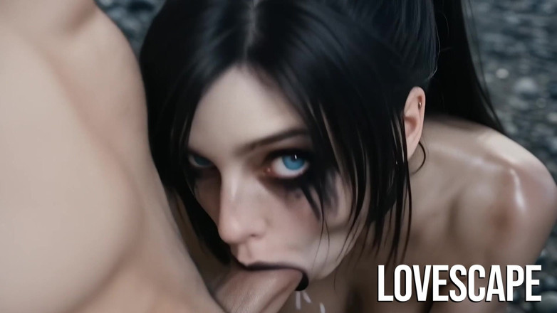 Lovescape: バスティ・ゴスが氷の浜辺で激しく叩く(ai)