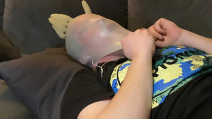 ButHoleDildoLover: Ma quatrième respiration - double respiration avec masque en latex