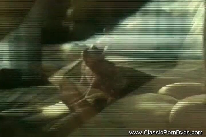 Classic Porn DVDs: MILF berambut coklat membentangkan kakinya dan dikongkek oleh lelakinya