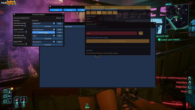 LewdArcade: Cyberpunk 2077 Grace ve Charlene Fox seks sahneleri [18+] joy oyuncak ateşli...