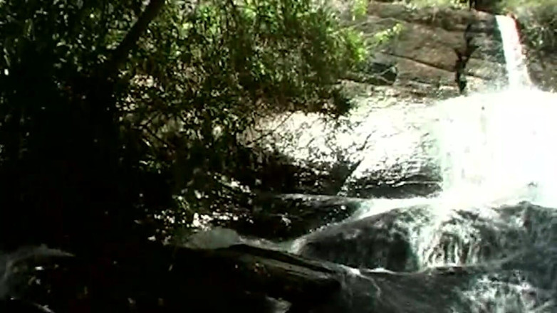 TRASHPORN: MILF si rambut coklat matang menggembirakan zakar oleh air terjun...
