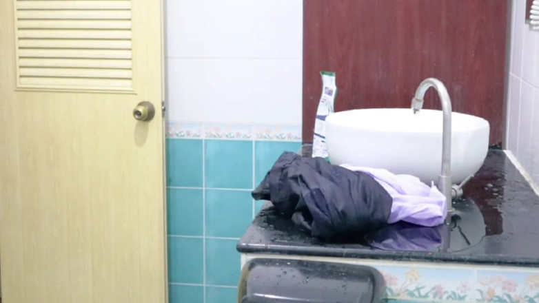 RealThaiSolo: Naked Thai Student Washing School Uniform Real Thai Solo
