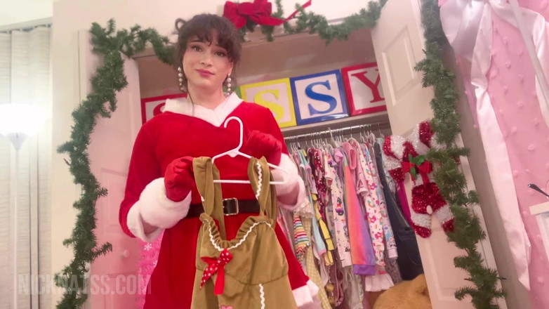 Natalie Napoli: Trans-stiefmutter bereitet den weihnachts-sissy-gangbang vor