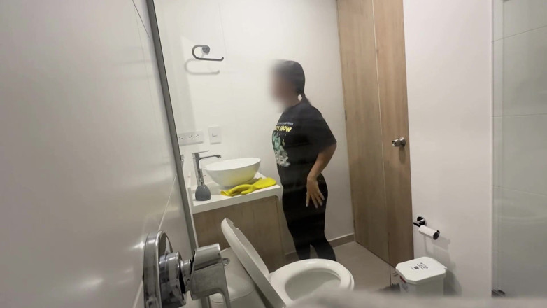 Time traveler: Cute Petite Maid Jerks off Boss and Then Fucks Her...