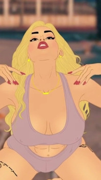 Curvy Thick Hottie Twerkin Her Ass in the Street