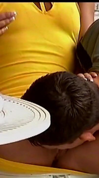 Sexy Blonde with Nice Body Gets Fucked by Three Hard Cocks in a Sensual Threesome