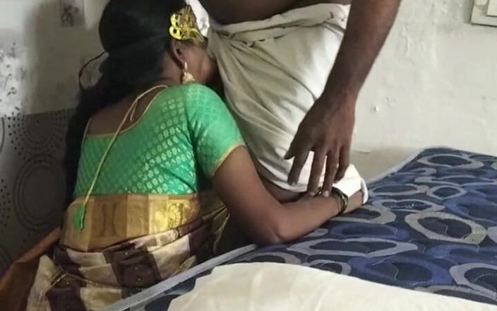 Funny couple porn studio: Tamilski seks ślubny z szefem - 1
