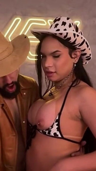 Beautiful Trans Fucking with Cowboy