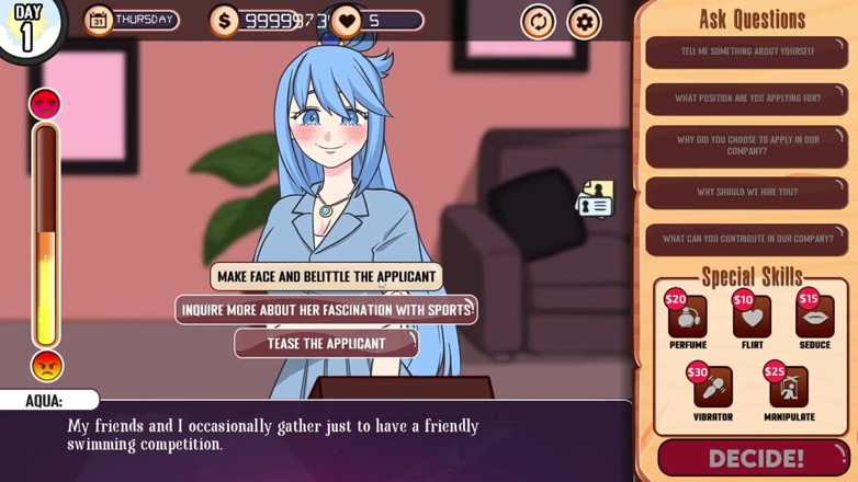 LewdArcade: 饥渴的招聘人员性爱游戏玩 [第2部分] 裸体 mod [18+] 裸体游戏/性爱游戏