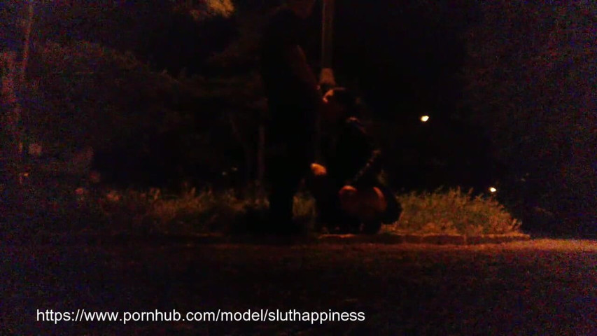 A slut's wife shamelessly drinks piss and cum in a public park - pt.1 (Fuck me like you hate me)