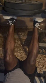 Me and My Homie Got in a Quick Biceps and Calves Workout After Vegas Won Last Night