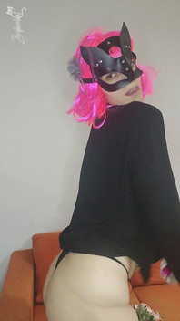 Senti Il Mio Entusiasmo Con La Mia Maschera Da Gattino E Le Tette Naturali