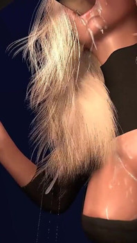 Büyük memeli sarışın hatun aşırı gırtlağına kadar alıyor - sarışın hatun