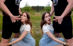 Я люблю сосать хуй на улице Это более весело глотать сперму