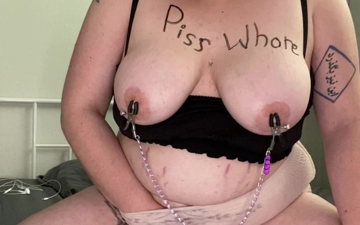 Adama Daat: BBW erste sprudelnde verzweiflung, pissende demütigung und masturbation
