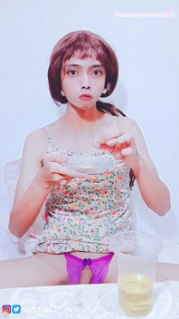 (part 2) First Time Tasting My Own Cum and Piss, Cum on Food Fetish, Asian Transgender Trap Shemale