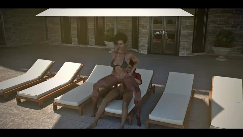 Mature Futanari Lovers: JoJo's pool party