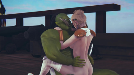 Waifu club 3D: Симпатичный эльф скачет на большом хуе
