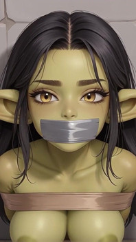 La femmina gomito viene registrato e legato bondage