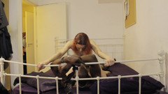 Shadow Dimitri: तेल से सनी हुई, बांधी गई और चुदाई की गई