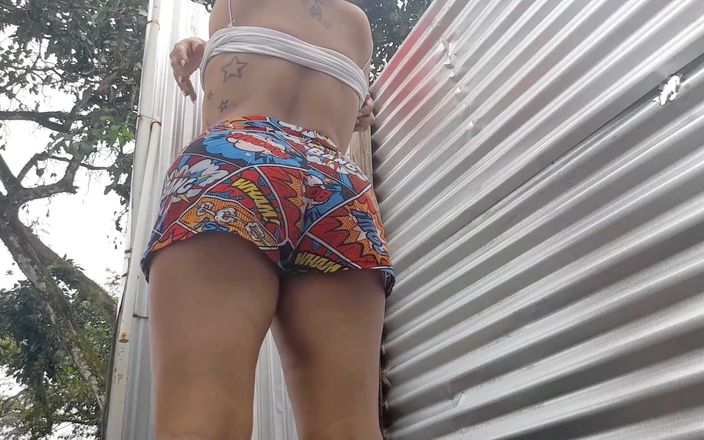 irina69star: Frau gefilmt am stand im freien teil 14