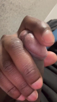 Black Boy Jerks off and Cums at Work