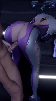 3D hot cosplay model zdradza z wielkim kutasem nieznajomym