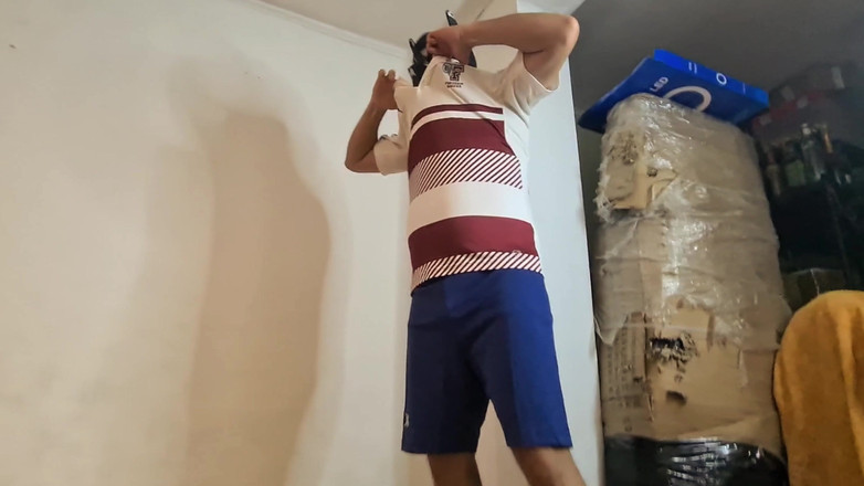 Punchbagplz: Tatăl vitreg boxer argintiu versus Heterofighter - Dirty Boxing Heat