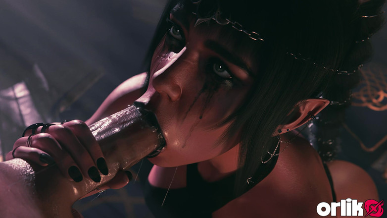 Orlikx: Shadowheart Baldur's Gate 3 อมควยเลอะเทอะสุดฮอต - แอนิเมชั่น 3 มิติเลอะเทอะเปียกๆ