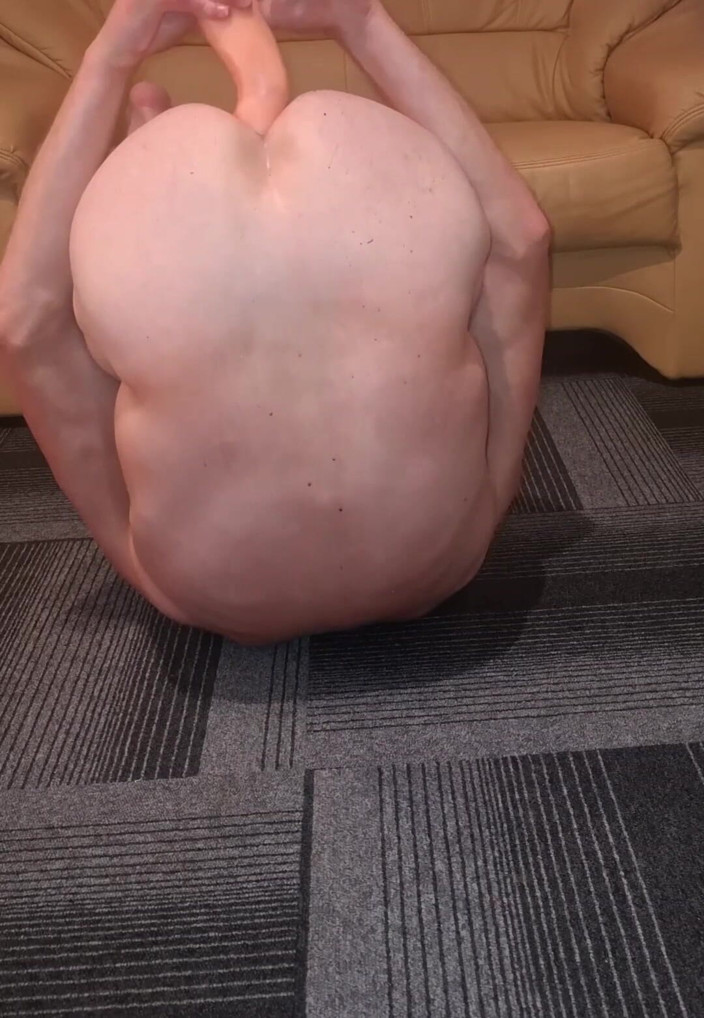 NoFace Twink X: Quente tesão gêmeo leva enorme consolo fisting até sua bunda -...