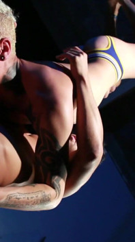 Bruno Bernal & Mickey Taylor, hot young tops in action on the floor