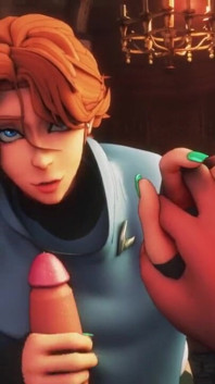 Sypha Belnades Gives You a Handjob While Holding Your Hand