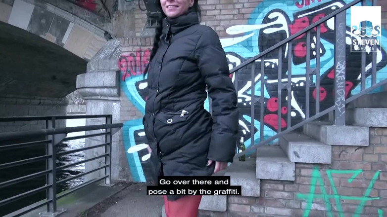 Steven Shame: Without underwear : Milf comes to outdoor fuck in tights with...