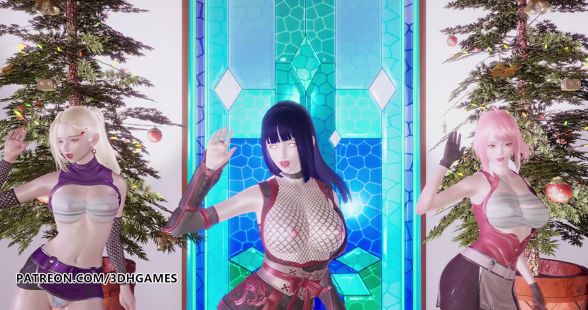 3D-Hentai Games: Dua Kali - Rasai Striptis Istimewa Ino Sakura Hinata Tarian Erotik 3D...