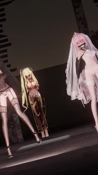 [mmd] 弱音 提线木偶 双人情趣婚纱调教
