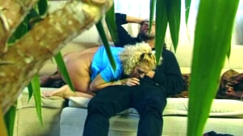 TRASHPORN: Blonde Babe Devoured in Wild Couch Romp