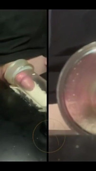 Pissen in Einem Fleshlight Mit Hilfe Eines Freundes, POV