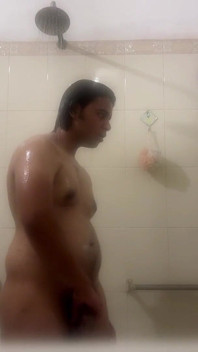 Young Desi Twink Gets Hard in the Shower