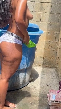 Horny 18 Year Old Stepdaughter Gets a Hard Fuck From Her Stepdad in the Yard