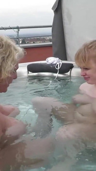 Camilla and Anna Lynx in the Hot Tub