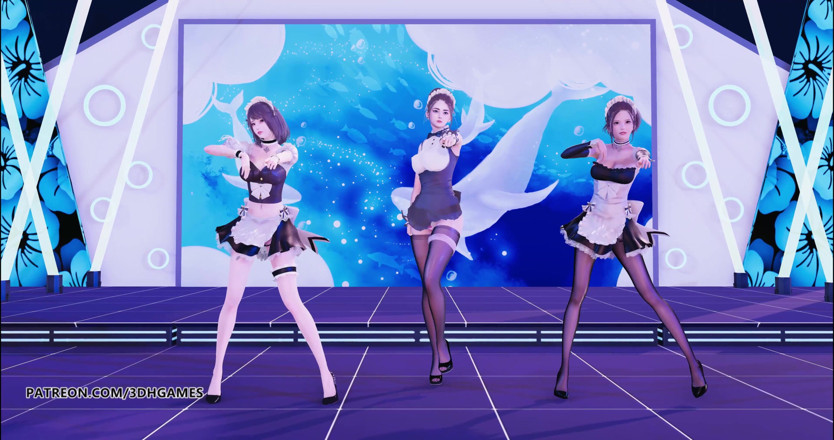 3D-Hentai Games: Бурхливо сексуальна покоївка, гарячий стриптиз 4k