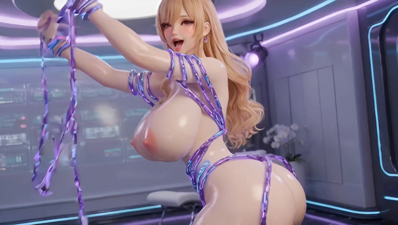 Stories&Anime: Ahegao piacere schiavo - corde elettroniche stringono tette enormi e culo...