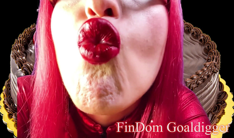 FinDom Goaldigger: Transformasi bibir besar merah