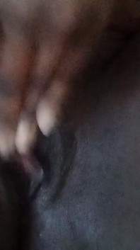 Horny Black Girl Playing with Her Pussy